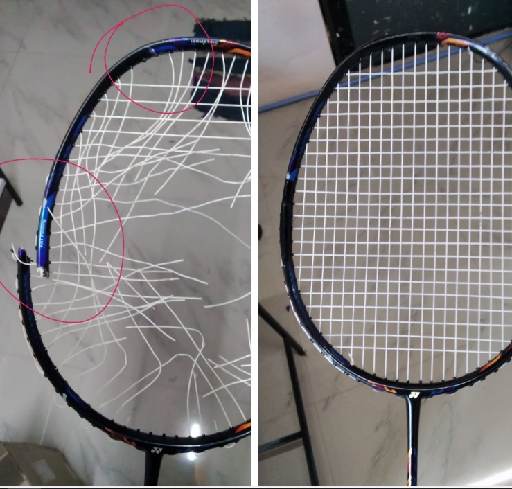 Cắt lưới vợt cầu lông để tránh gây tổn hại đến vợt cầu lông