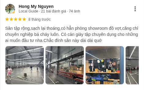 Đánh giá thực tế của khách hàng đối với sân cầu lông An Khánh