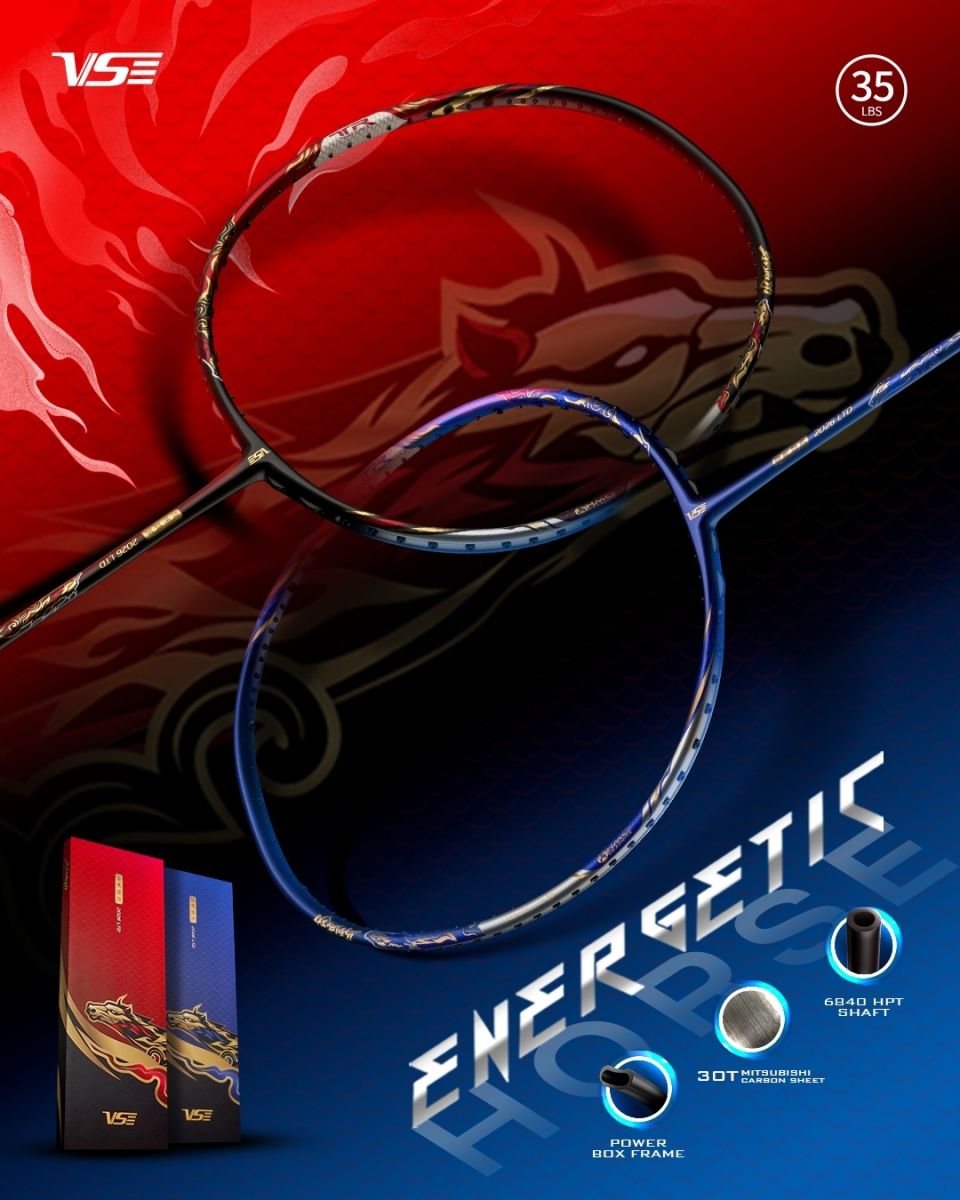 Vợt cầu lông VS bền bỉ và cấu tạo vô cùng cứng cáp